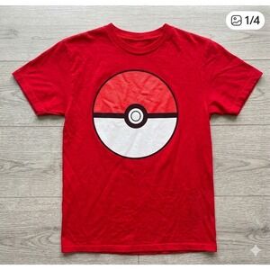 Pokemon Pokeball Graphic Tee Red Adult Medium Official Licensed 2016 Unisex